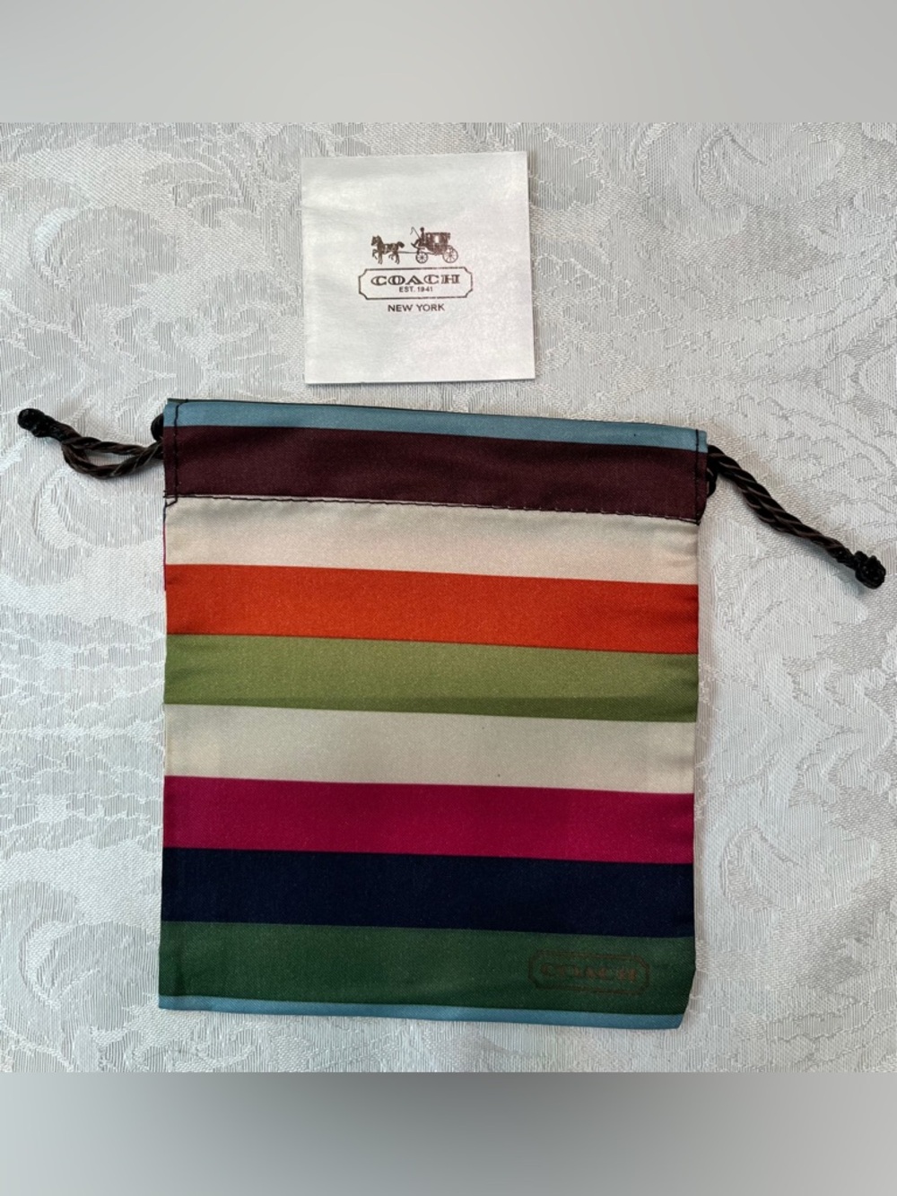 Coach Legacy Stripe jewelry pouch, Limited Edition 65th Anniversary, Rare! NWOT - Picture 8 of 10